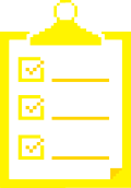 a pixelized icon of a clipboard a pixelized icon of a clipboard